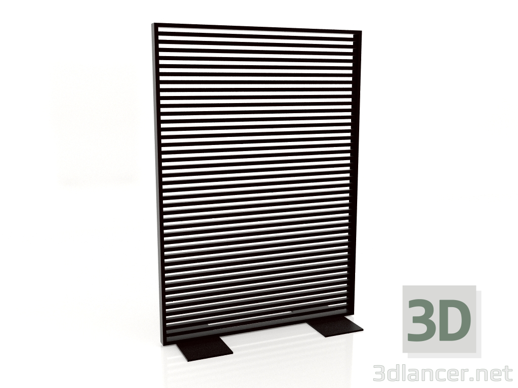 3D Modell Aluminiumtrennwand 120x170 (Schwarz) - Vorschau
