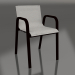modèle 3D Chaise de salle à manger (Noir) - preview