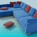 3d модель Величезний кутовий диван – превью