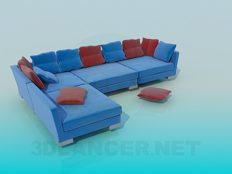 modelo 3D Un sofá de gran esquina - escuchar modelo 3D Un sofá de gran esquina - escuchar