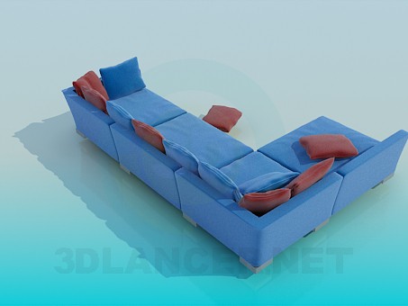 modelo 3D Un sofá de gran esquina - escuchar modelo 3D Un sofá de gran esquina - escuchar