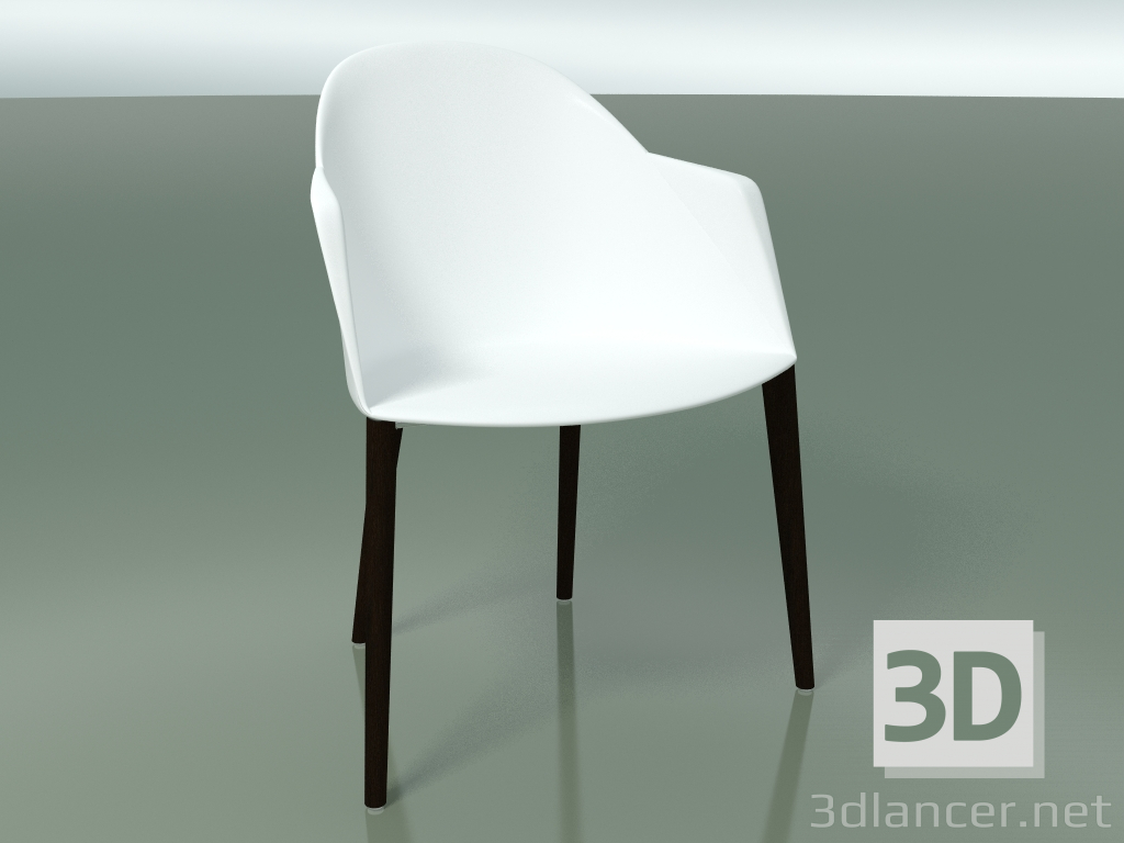 3d model Chair 2223 (4 wooden legs, PC00001 polypropylene, wenge) - preview
