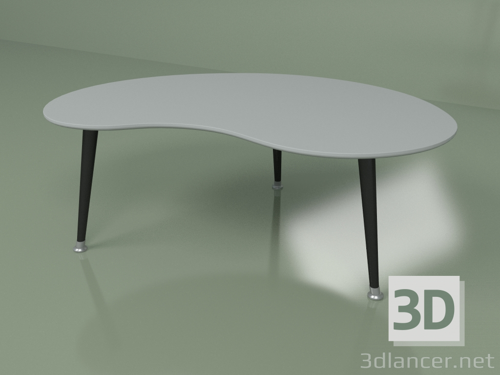 3 डी मॉडल किडनी कॉफी टेबल (हल्का भूरा) - पूर्वावलोकन