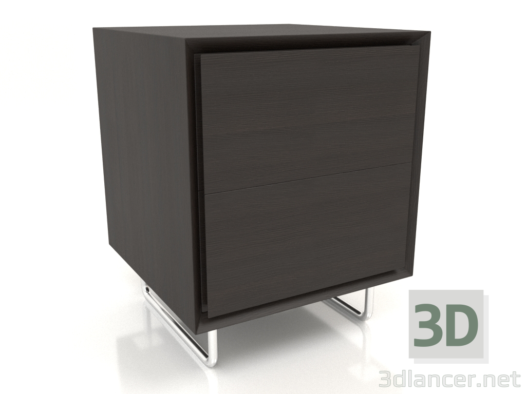 3d model Mueble TM 012 (400x400x500, madera marrón oscuro) - vista previa