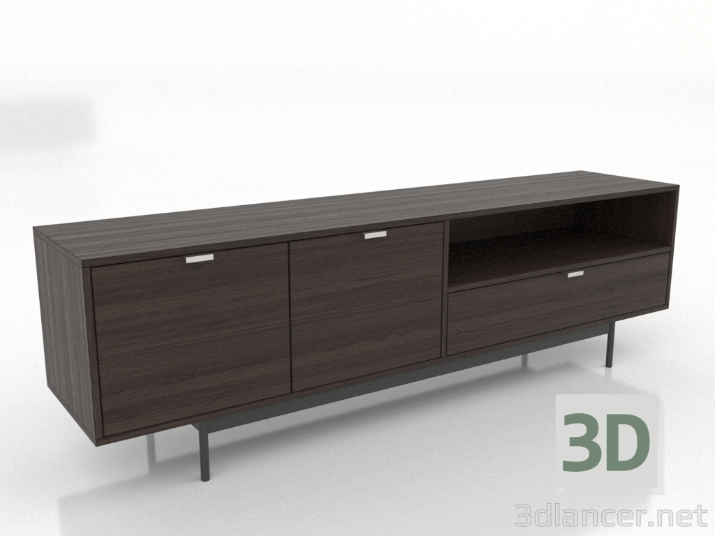 modèle 3D Meuble TV 1800 mm (frêne noyer) - preview modèle 3D Meuble TV 1800 mm (frêne noyer) - preview
