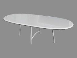 Oval yemek masası (uzantısı eklemek, 240 x 110 ile)