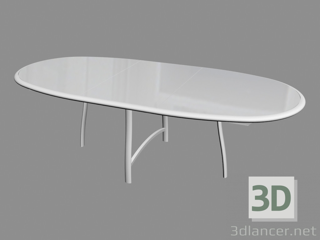 modello 3D Tavolo ovale da pranzo (con l'inserto di estensione, 240 x 110) - anteprima