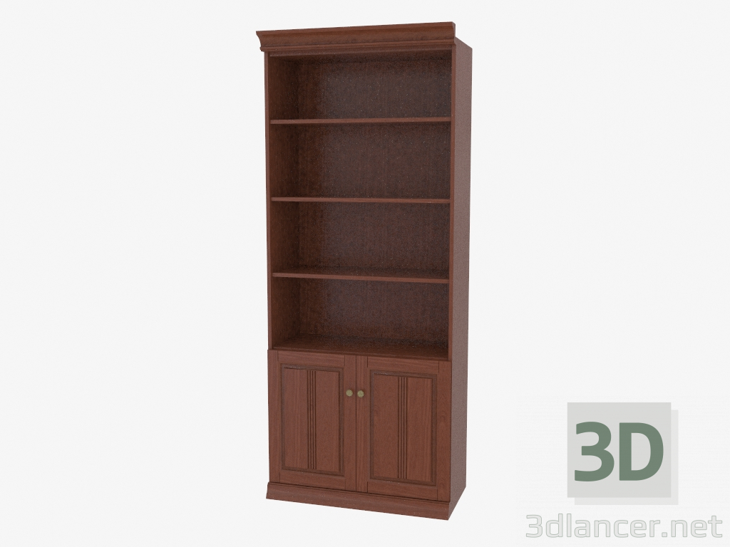 3D Modell Bücherregal mit offenen Regalen (3841-16) - Vorschau