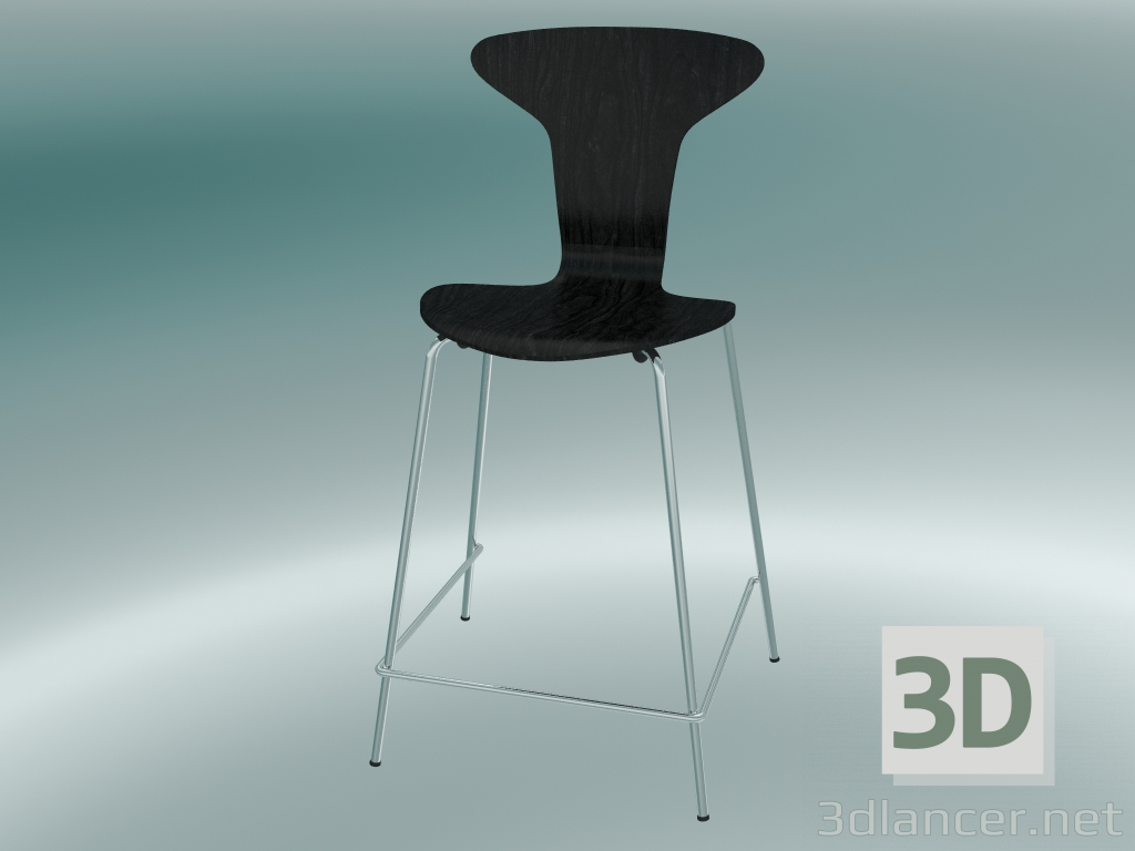 modello 3D Altezza bancone sedia - anteprima