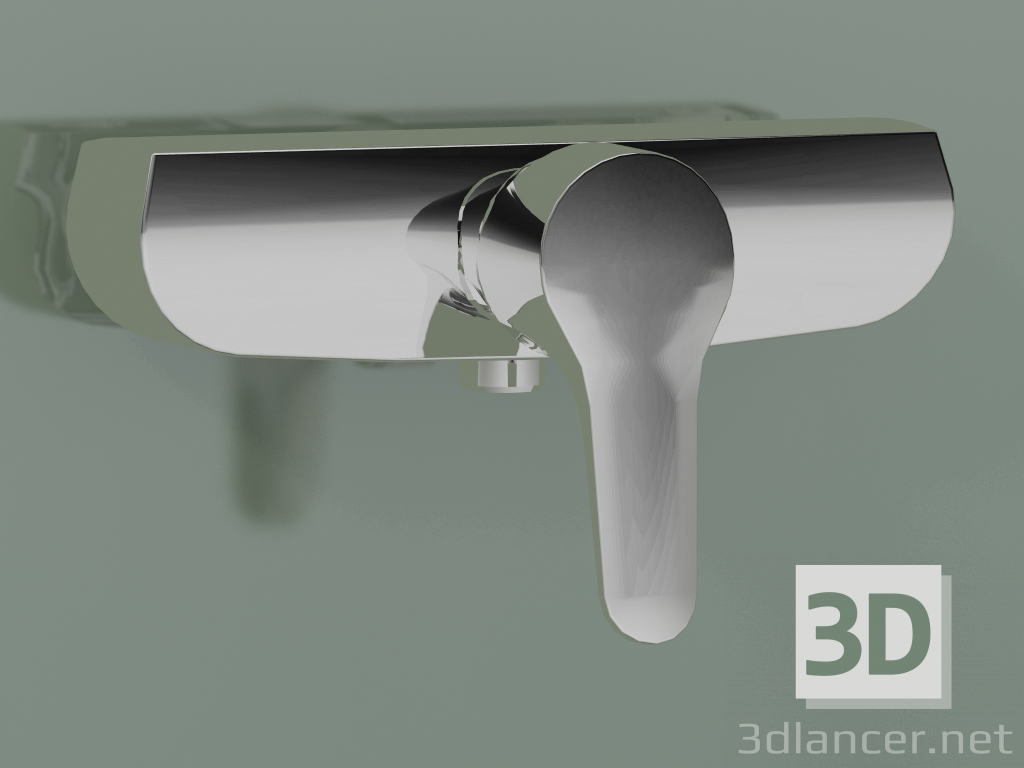 modello 3D Rubinetto doccia Nautic con braccio verticale (GB41214014) - anteprima