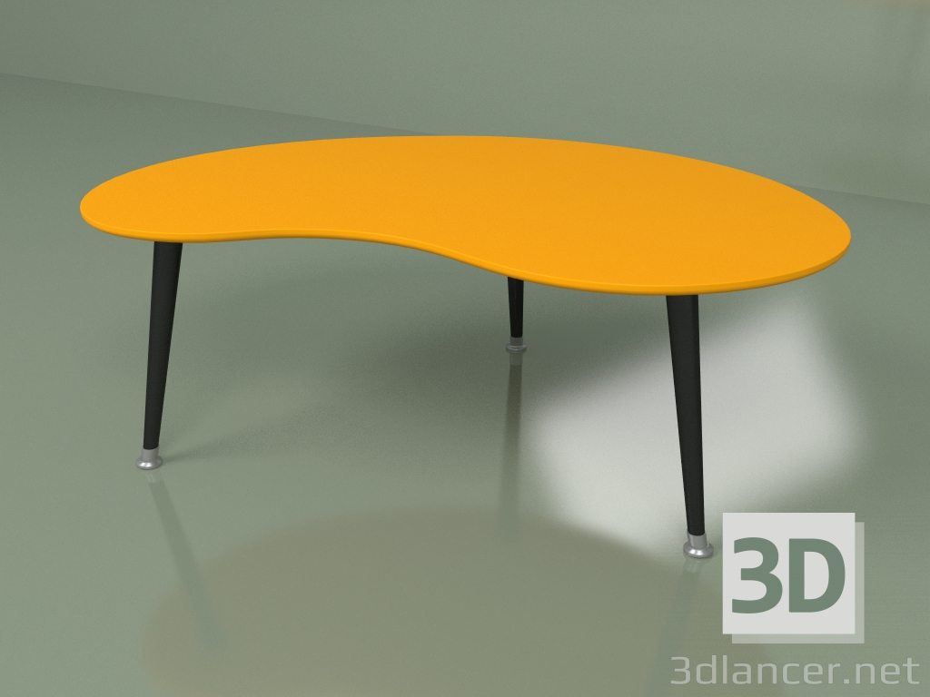 3 डी मॉडल किडनी कॉफी टेबल (नारंगी) - पूर्वावलोकन
