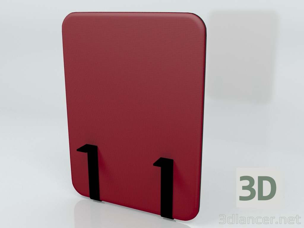 3d model Acoustic screen Desk Single Side Sonic ZUS60 (600x800) - preview
