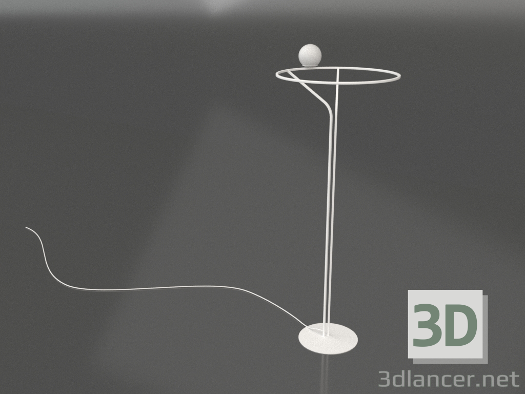 3D Modell Stehlampe (weiß) - Vorschau
