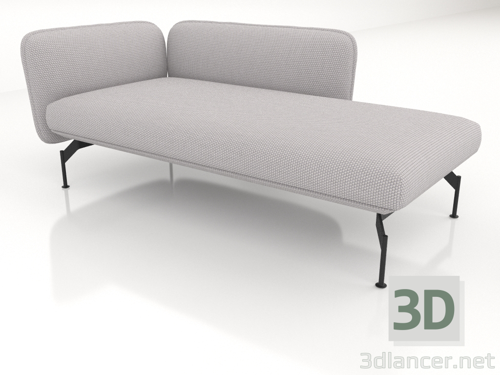 3d model Chaise longue with armrest 110 on the right - preview