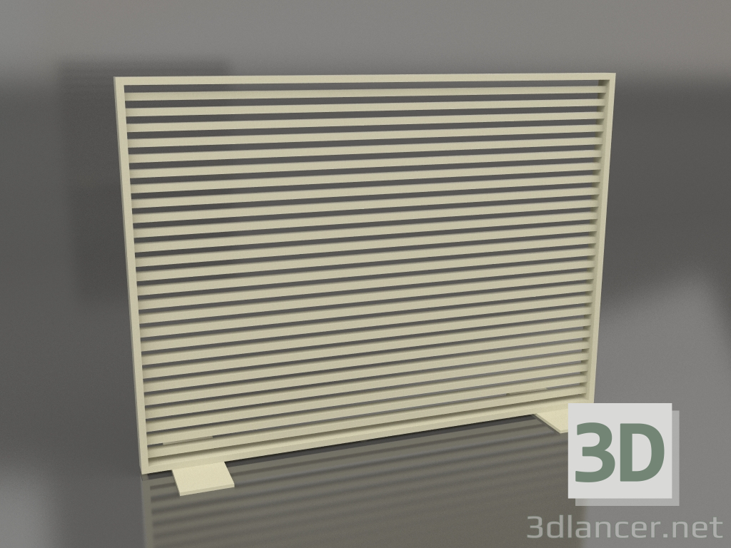 3D Modell Aluminiumtrennwand 150x110 (Gold) - Vorschau