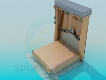 3d модель Кровать – превью 3d модель Кровать – превью