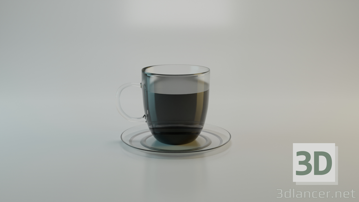 3d model Glass cup - preview