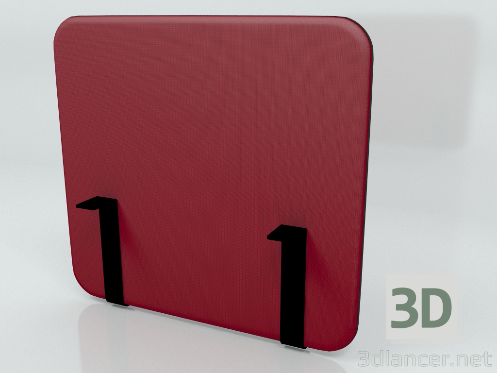 3d model Acoustic screen Desk Single Side Sonic ZUS90 (700x650) - preview
