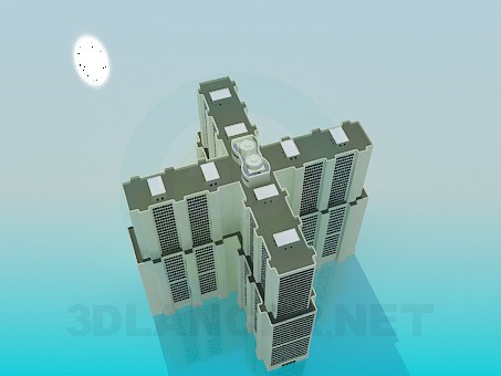 modelo 3D Un complejo de oficinas de varios pisos - escuchar modelo 3D Un complejo de oficinas de varios pisos - escuchar