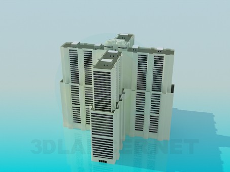 modelo 3D Un complejo de oficinas de varios pisos - escuchar modelo 3D Un complejo de oficinas de varios pisos - escuchar