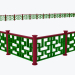 3d model Chinese fence - preview