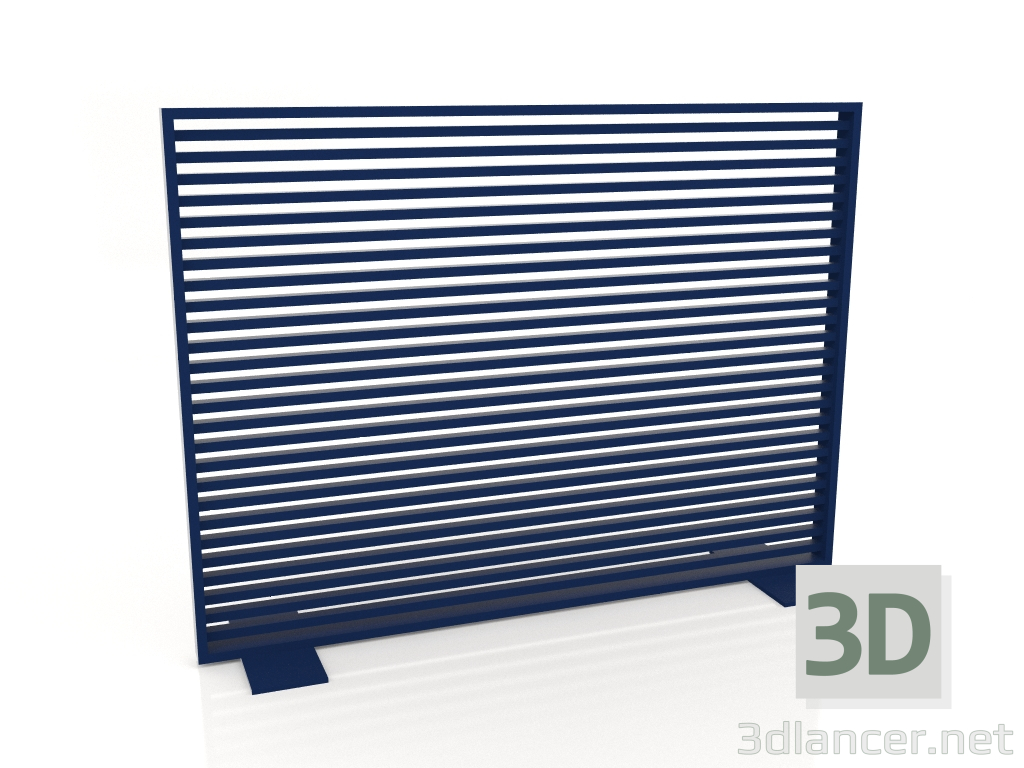 3D Modell Aluminiumtrennwand 150x110 (Nachtblau) - Vorschau