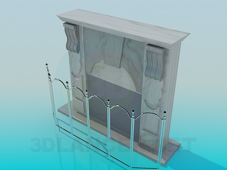 3d model Fireplace - preview 3d model Fireplace - preview