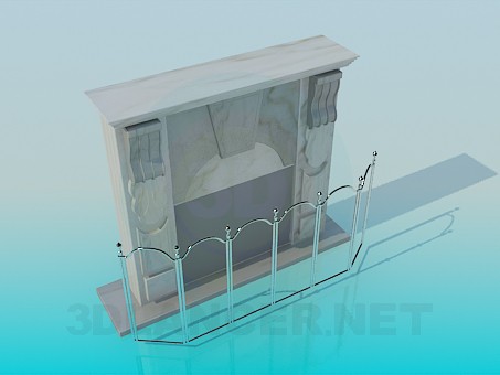 3d model Fireplace - preview 3d model Fireplace - preview