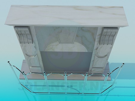 3d model Fireplace - preview 3d model Fireplace - preview