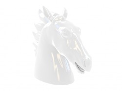 Strumento decorativo visuale grande testa bianco cavalli