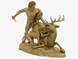 Scultura in bronzo Genius of hunt