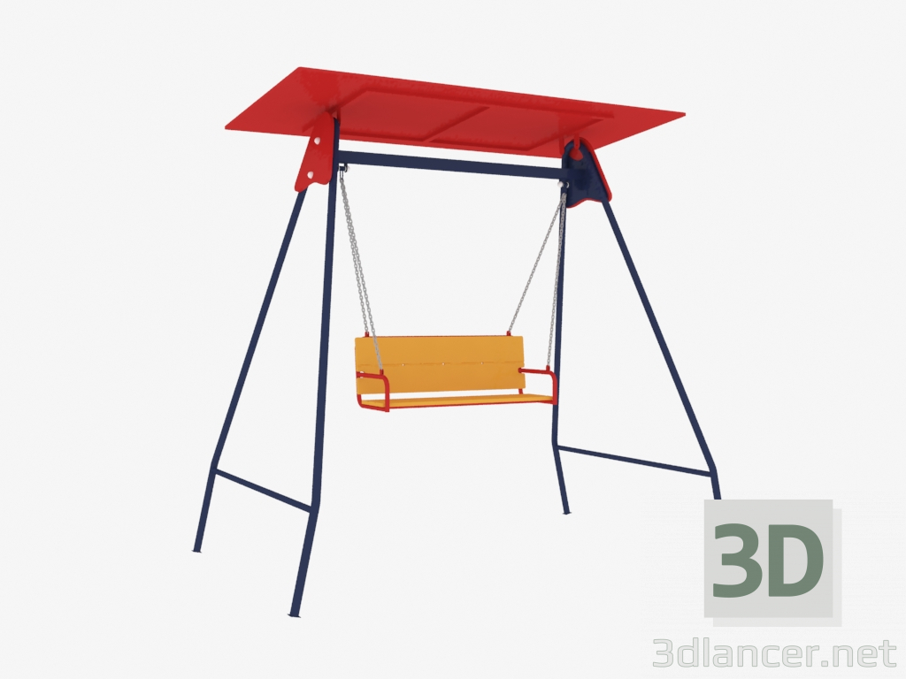 modèle 3D Balancelle de canapé (avec auvent) (6408) - preview