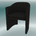 3d model Dining chair, office Loafer (SC24, H 79cm, 57x59cm, Velvet 11 stone) - preview