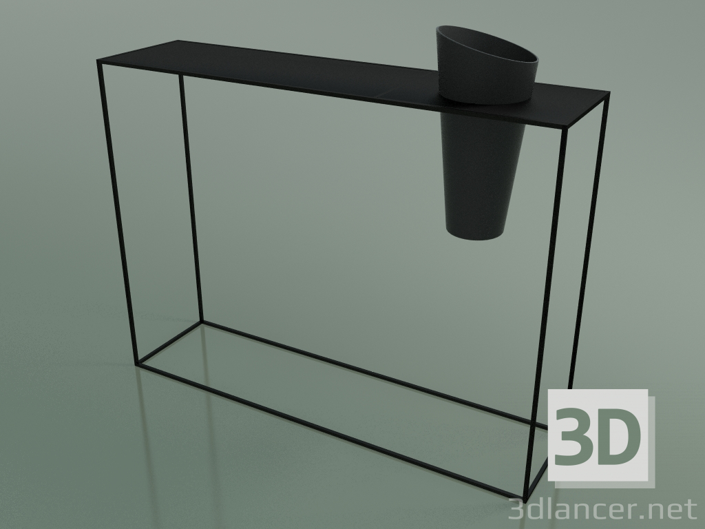 3D Modell Tulpenkonsole mit Vase (H 90 cm, 120 x 30 cm) - Vorschau