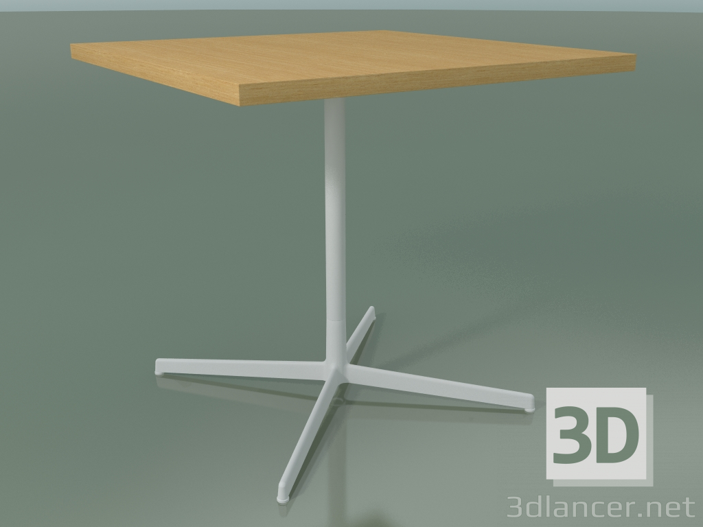 modello 3D Tavolo quadrato 5566 (H 74 - 80x80 cm, Rovere naturale, V12) - anteprima