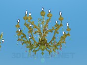 Chandelier with candles for the festive hall