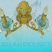3d model Chandelier with candles for the festive hall - preview