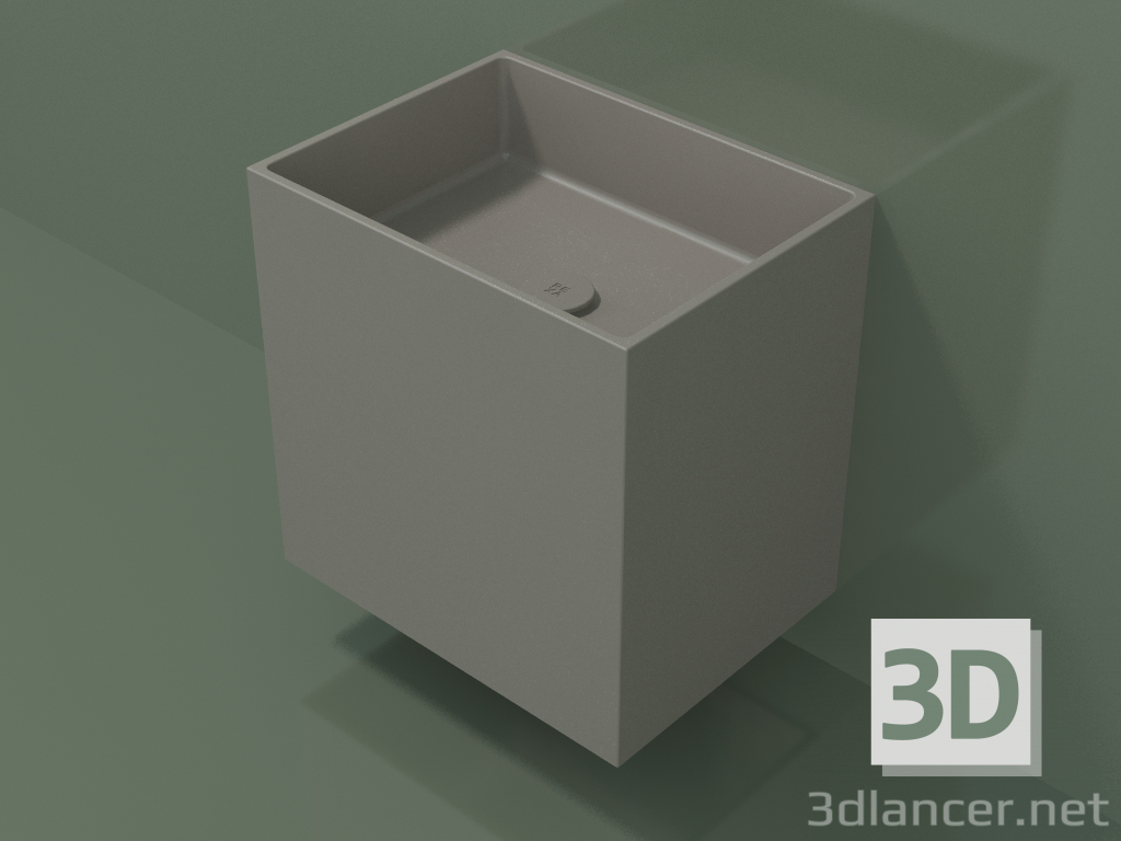 modèle 3D Lavabo suspendu (02UN23101, Argile C37, L 48, P 36, H 48 cm) - preview