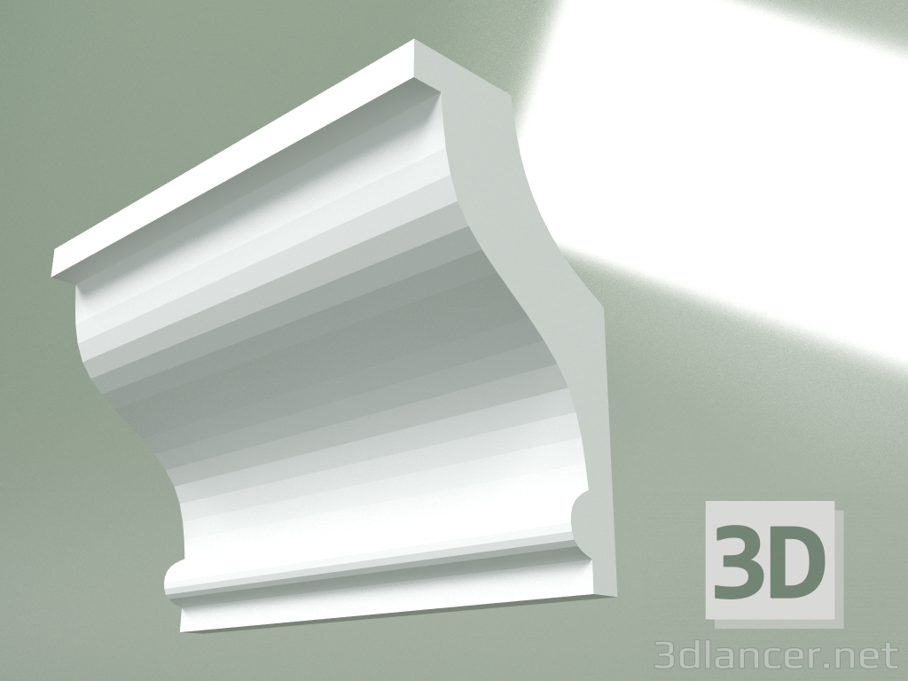 3D modeli Alçı korniş (tavan kaidesi) KT332 - önizleme