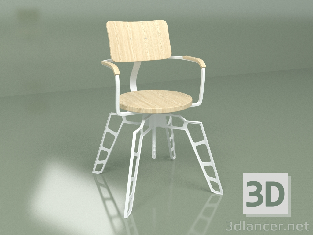 modèle 3D Chaise Bos (blanche) - preview