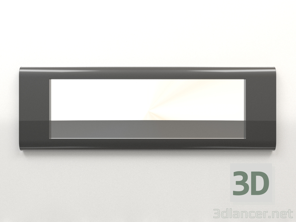 3D Modell Spiegel ZL 02 (1500х500, schwarz) - Vorschau