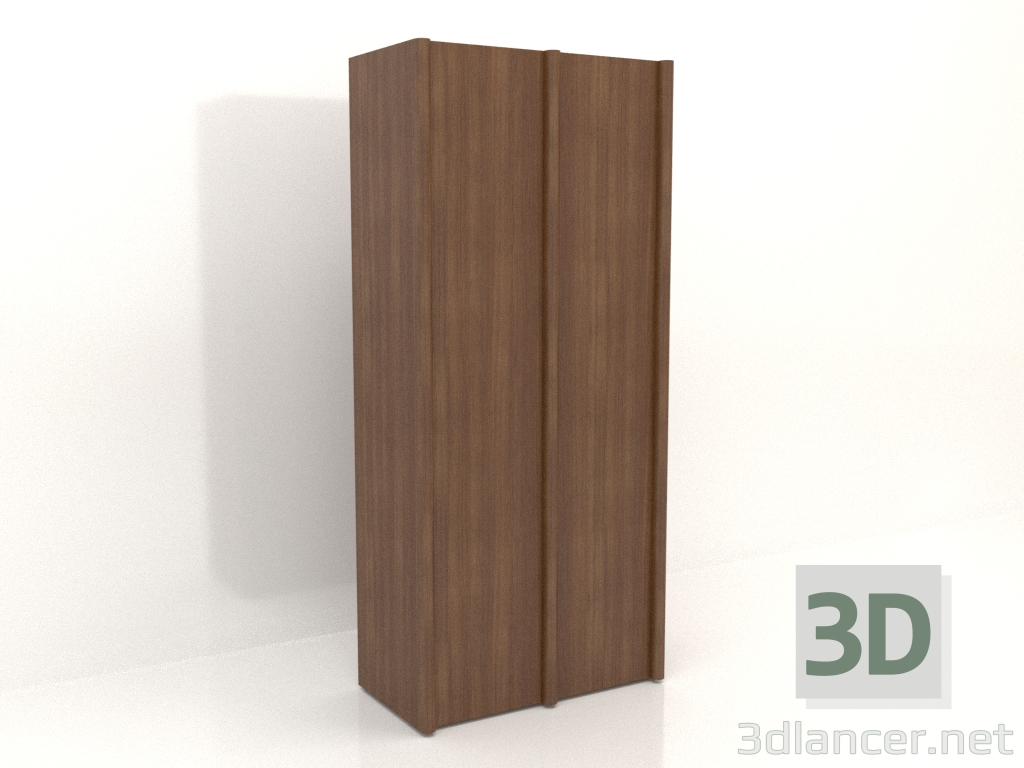 3d model Wardrobe MW 05 wood (1260x667x2818, wood brown light) - preview