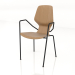 3d model Chair on metal legs D16 mm with armrests - preview