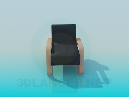 3d model Low armchair - preview 3d model Low armchair - preview