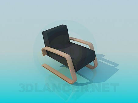 3d model Low armchair - preview 3d model Low armchair - preview