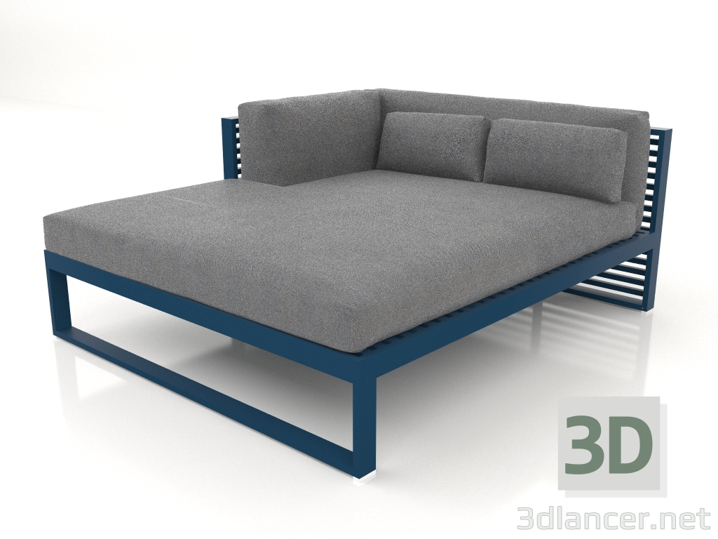 modèle 3D Canapé modulable XL, section 2 gauche (Gris bleu) - preview