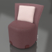 modèle 3D Chaise de salle à manger (rouge vin) - preview