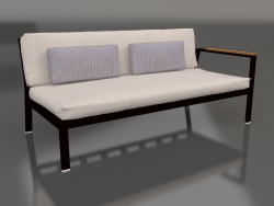 Módulo de sofá, seção 1 direita (preto)