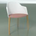 3d model Chair 2224 (4 wooden legs, with a pillow, PC00001 polypropylene, natural oak) - preview