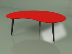 Kidney coffee table (red)